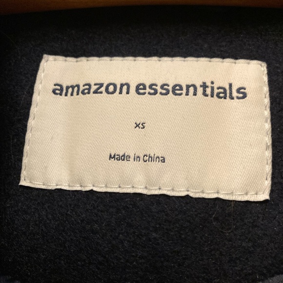 Oversized navy wool blend button down coat, XS (runs large!) - Picture 4 of 6